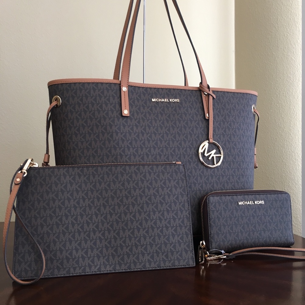 3PCS Michael Kors Large Tote clutch & wallet - Picture 8 of 8